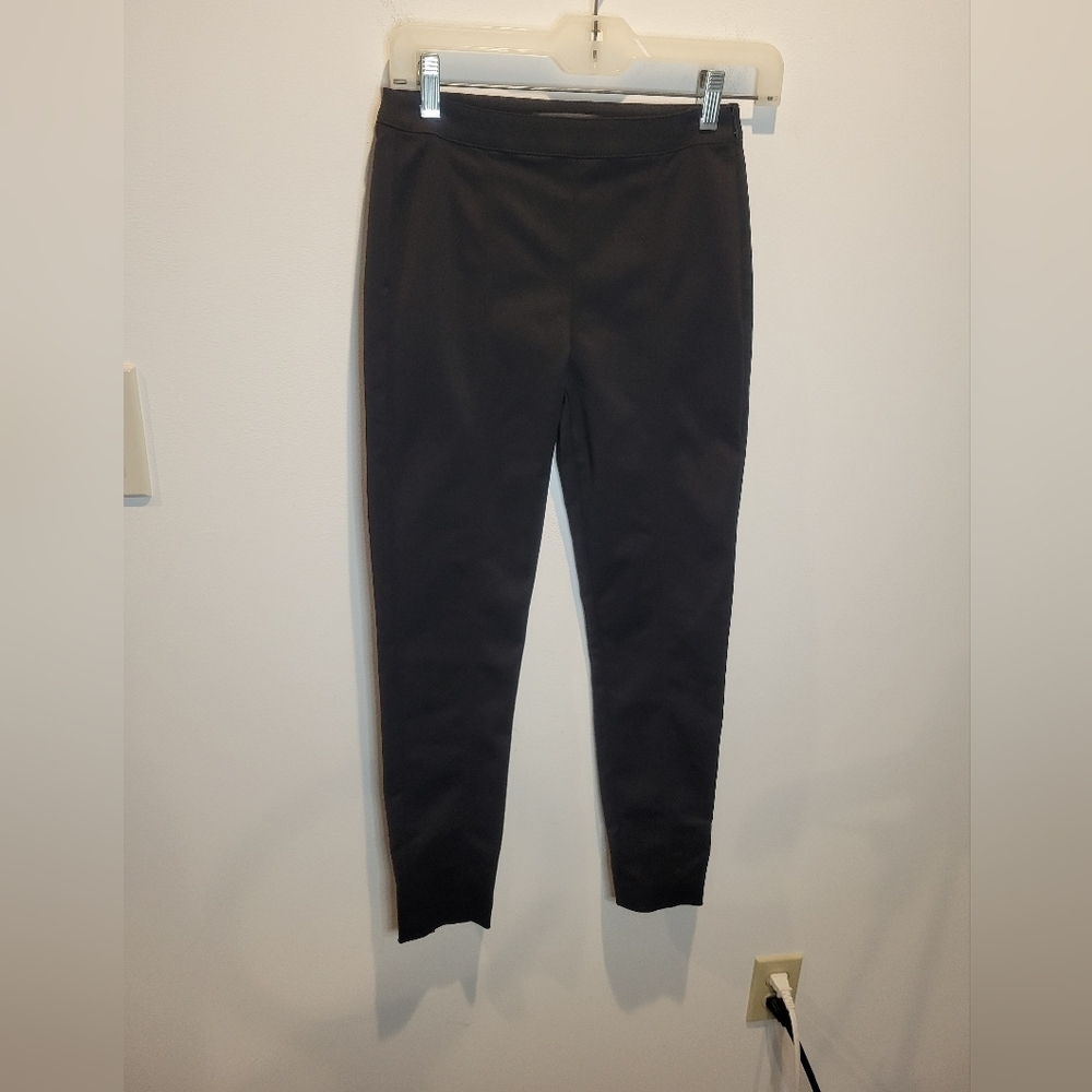 St John Size 0 Black Trouser Pants W/ankle Zip - Picture 2 of 7